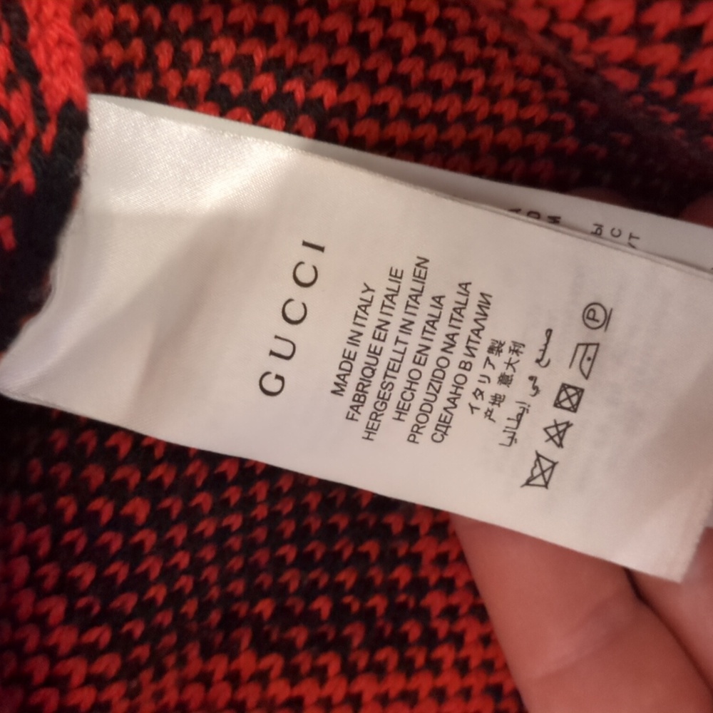 Authentic Gucci Red And Black Bat Cardigan Button Up Size M 🦇 - Picture 3 of 11